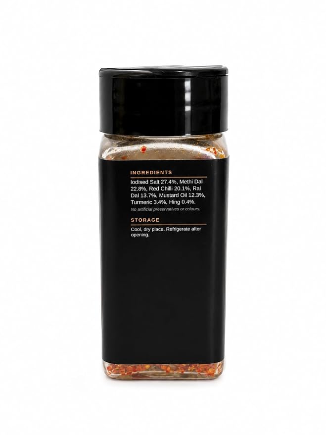 Ingredients label on the back of the jar